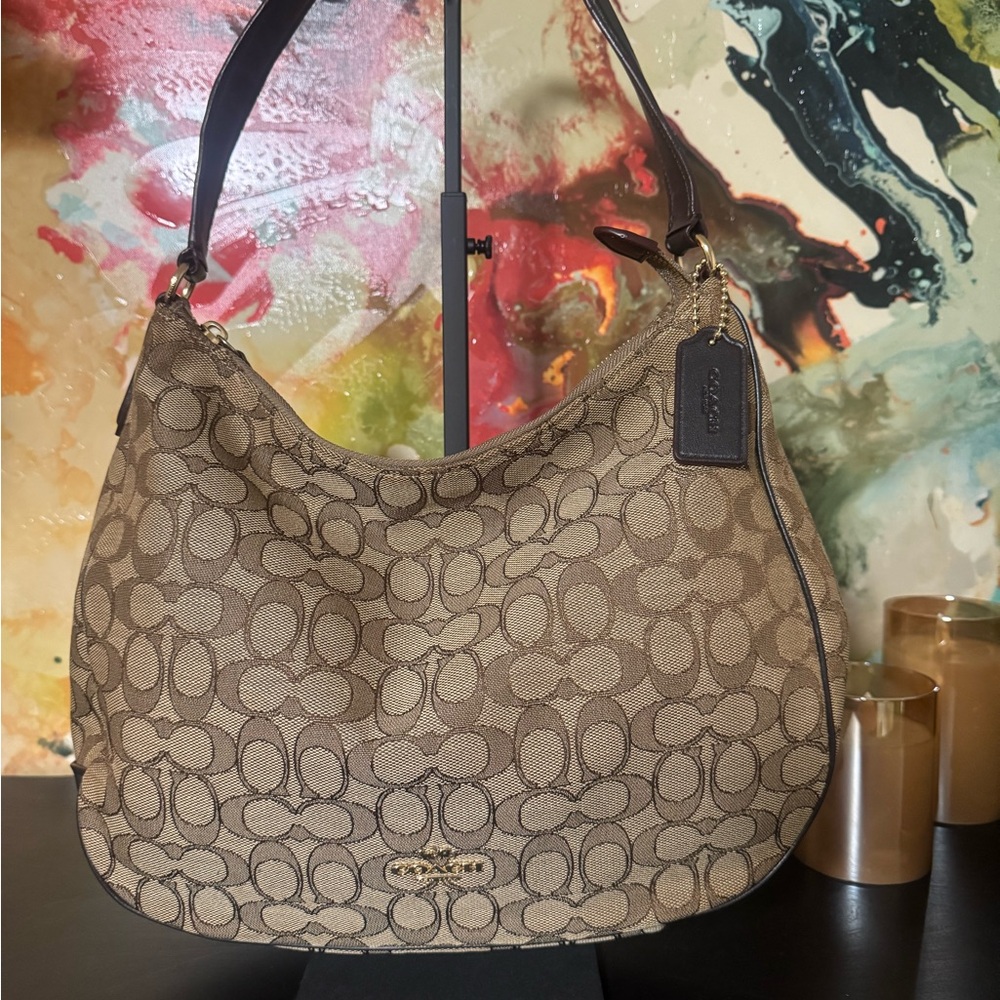 Coach Tan and Brown Hobo Bag - Picture 7 of 13